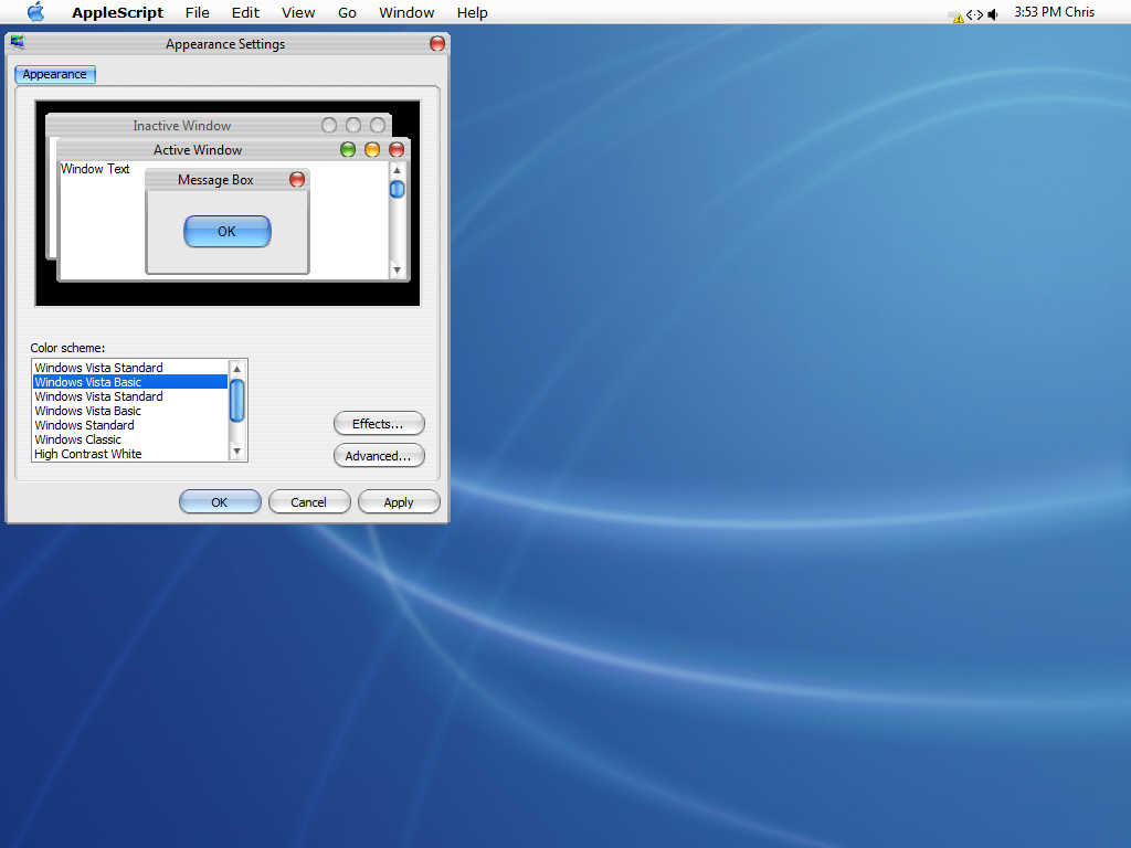 Mac OS X Jaguar theme for Windows Vista (WIP)