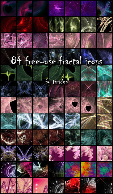 84 free-use fractal icons