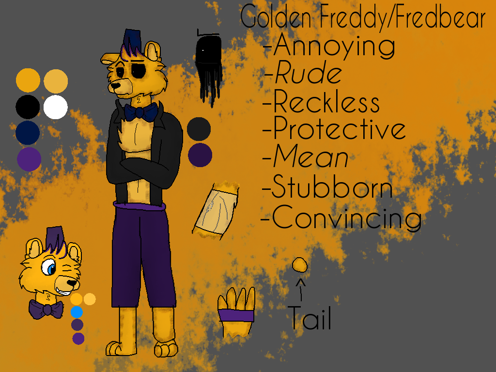 Fredbear/Golden Freddy (FNAF) by Anusiova on DeviantArt