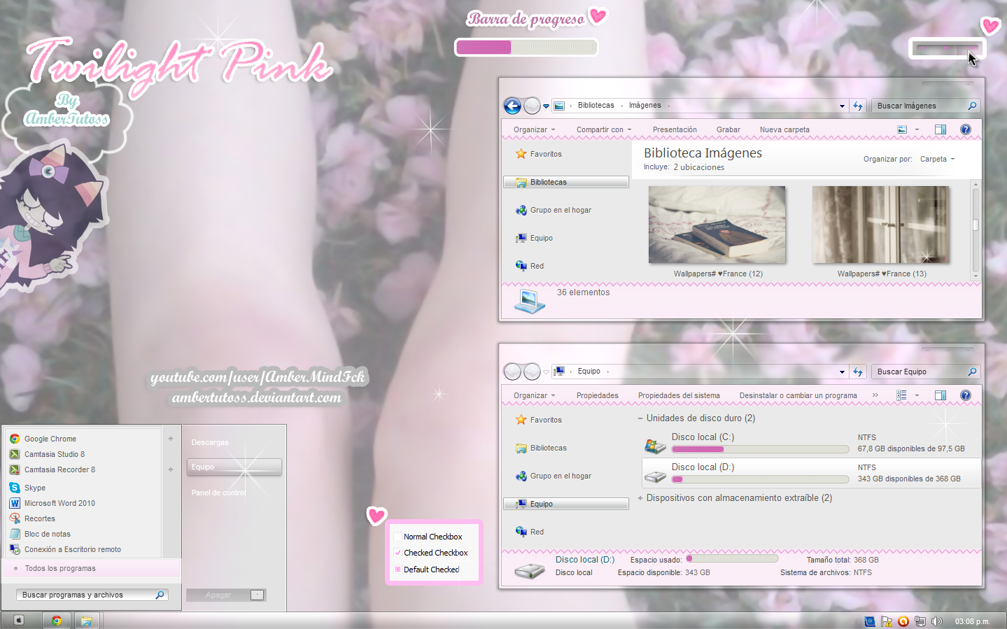 Twilight Pink for Windows 7