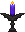 Gothic Bat Candle (Purple)