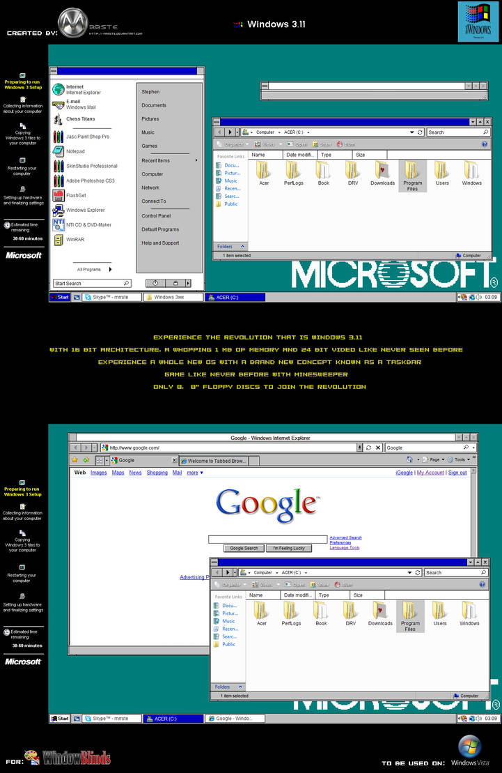 Windows 3.11 Vista by mrrste on DeviantArt