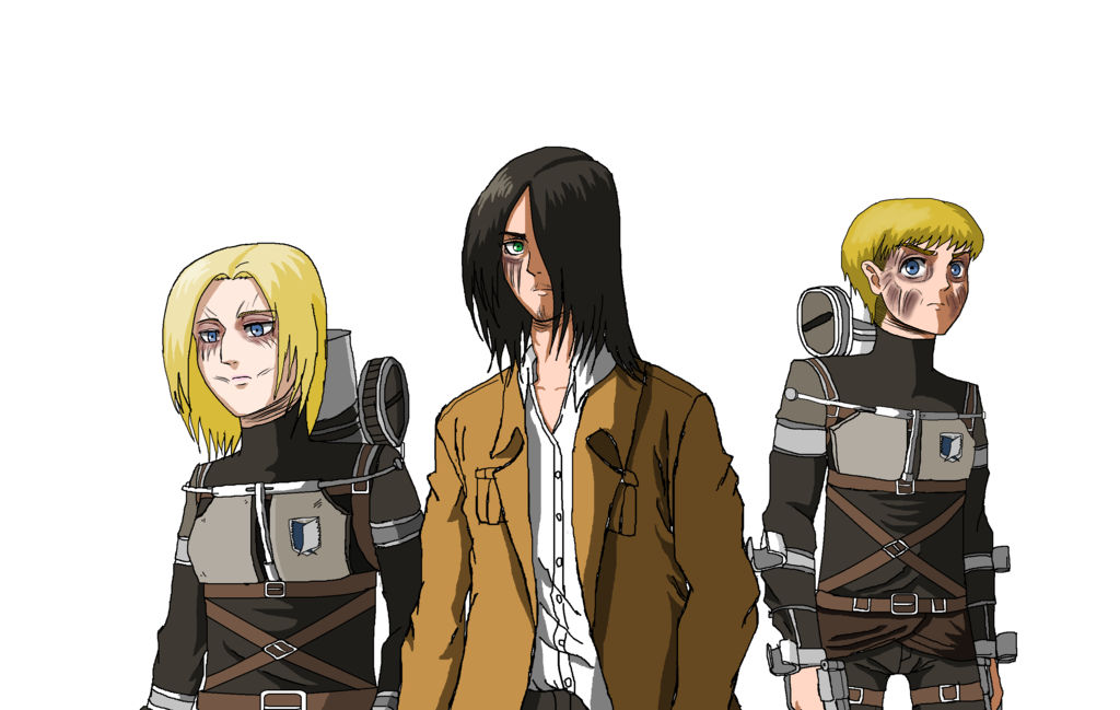 AoT Paradis Titan Trio Anime style by MMDuser23 on DeviantArt