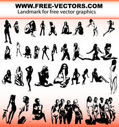 Sexy girls silhouette