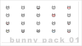 bunny emoticons 01