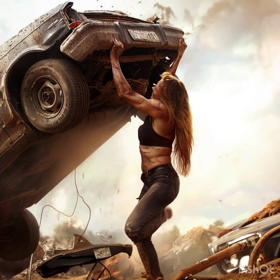 Kryptonian lifts car by tron777 on DeviantArt