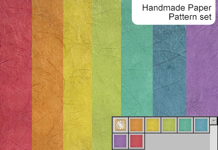 Handmade paper pattern set by melemel