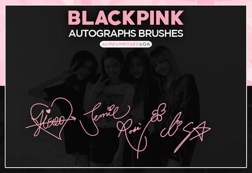 BLACKPINK AUTOGRAPHS BRUSHES (+PNGS)