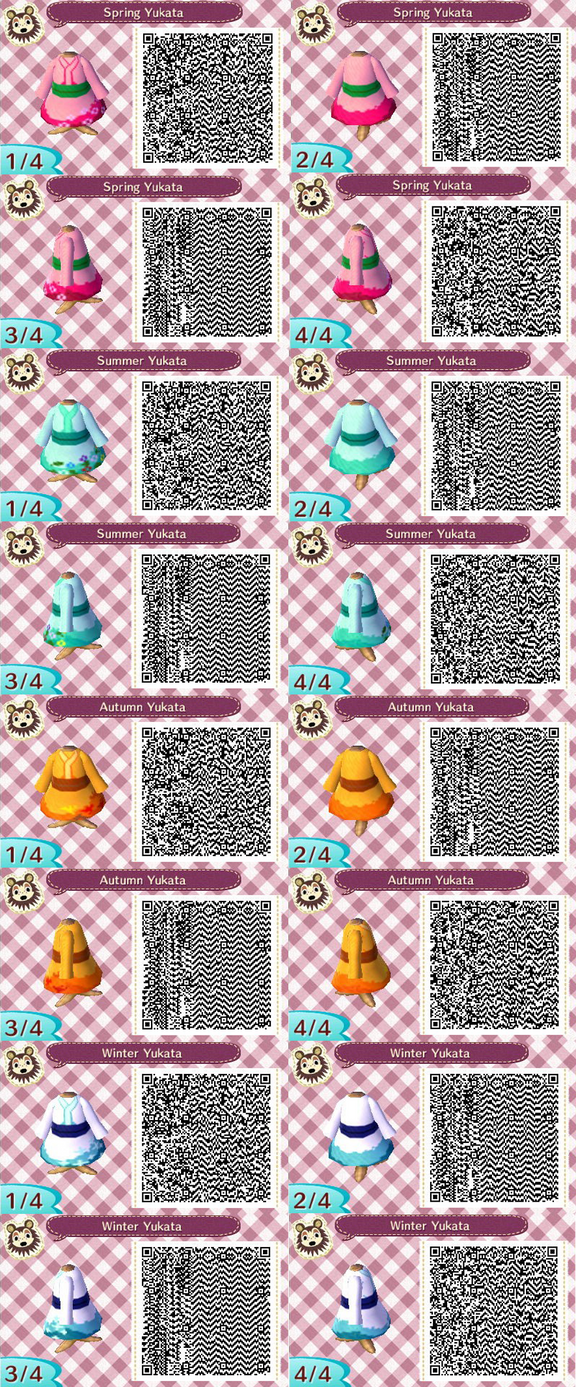ACNL- Seasonal Yukatas QR Codes by ACNL-QR-CODEZ on DeviantArt