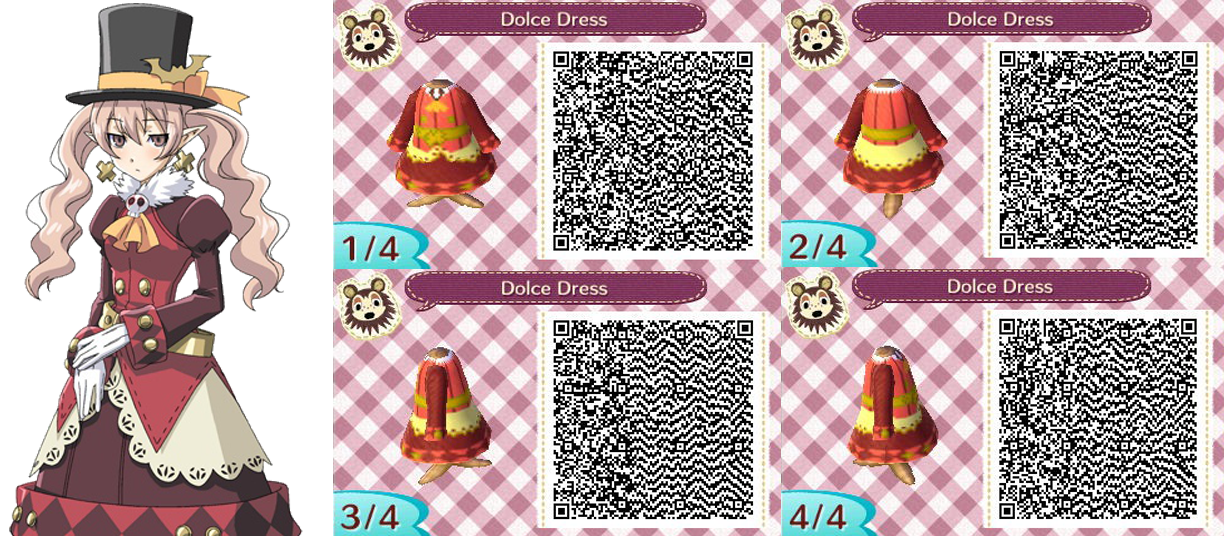 ACNL- Dolce/Dolly Dress QR Codes by ACNL-QR-CODEZ on DeviantArt