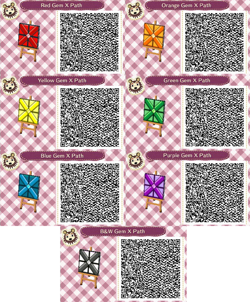 Acnl X Gem Tile Qr Codes By