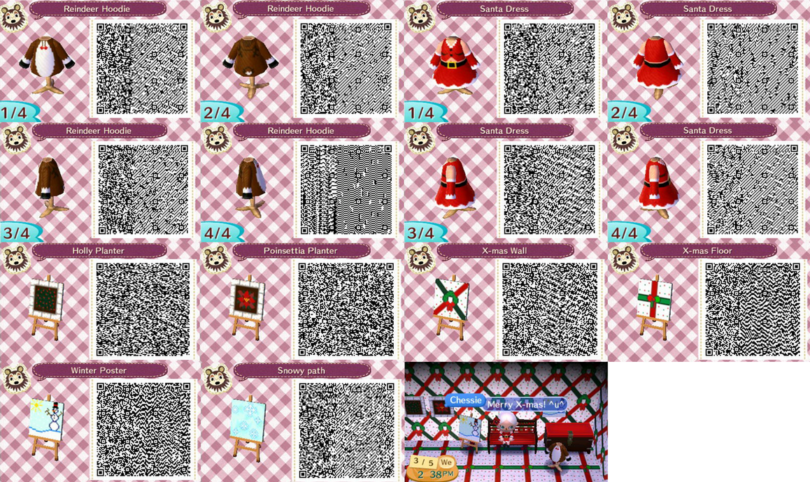ACNL Holiday Collection QR Codes by ACNLQRCODEZ on DeviantArt