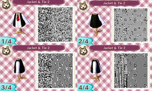 ACNL- Red Jacket and Tie QR Codes