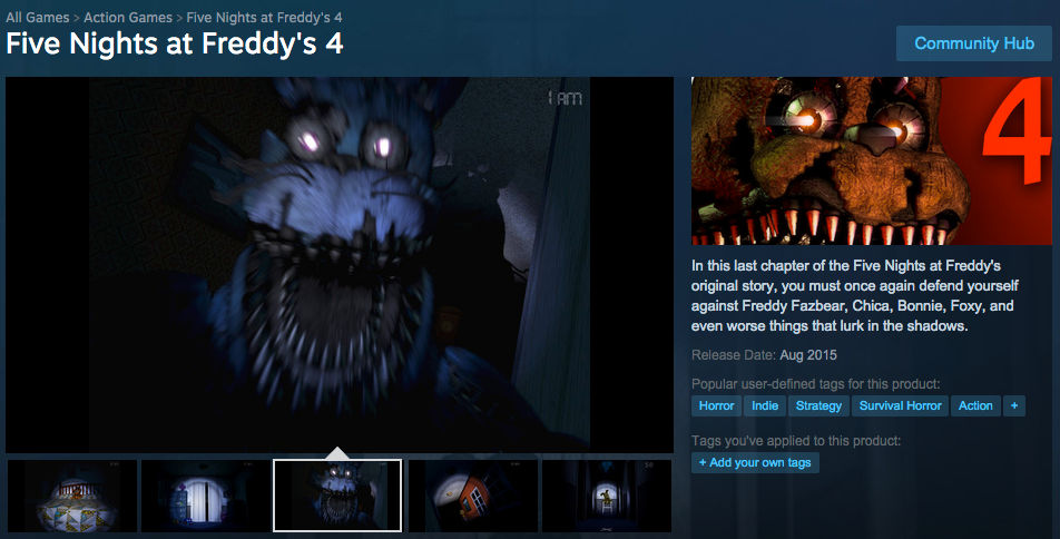 Five Nights at Freddy's 4 - Steam Custom Banner by GhaziTwaissi on  DeviantArt