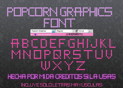 Popcorn Graphics Font [100% HECHA POR MI]