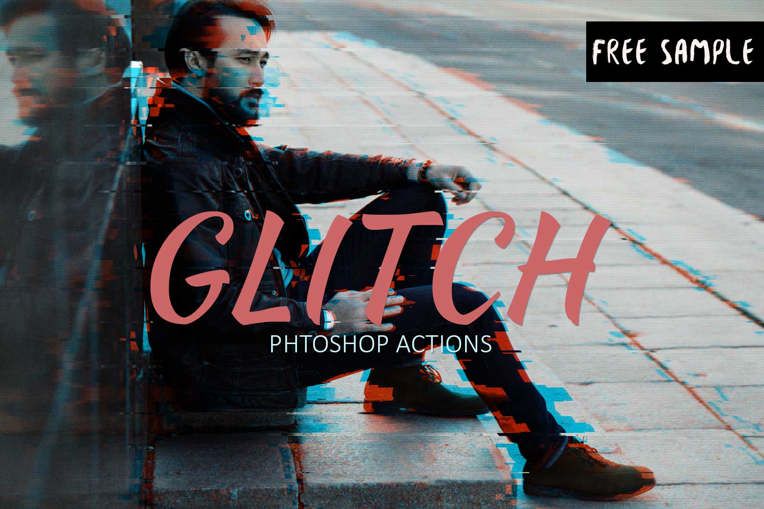glitch photoshop action download