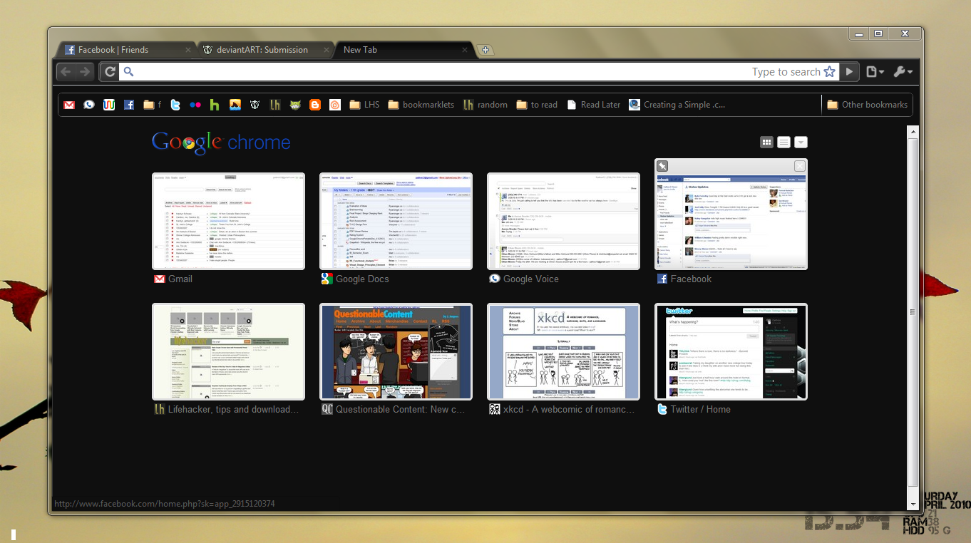 Dark Transparent Google Chrome