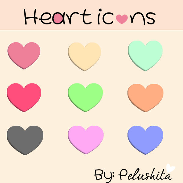 Hearts icons by PelushitaPetisuit on DeviantArt