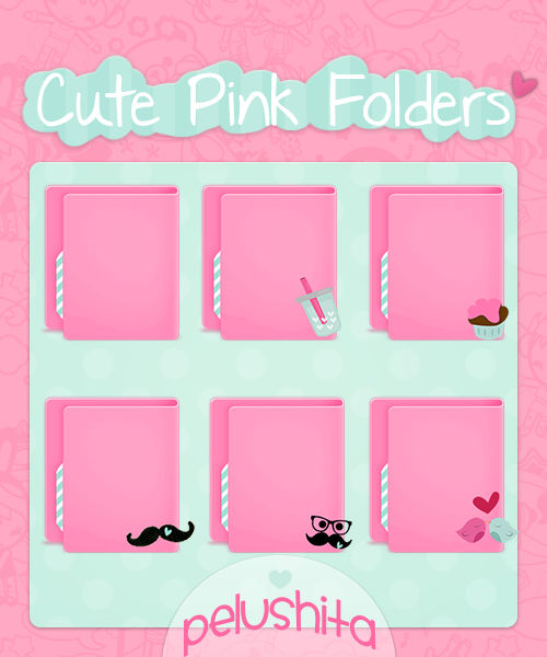 Cute Pink Folders by PelushitaPetisuit on DeviantArt