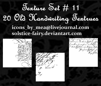 Texture Set 11 - Handwriting