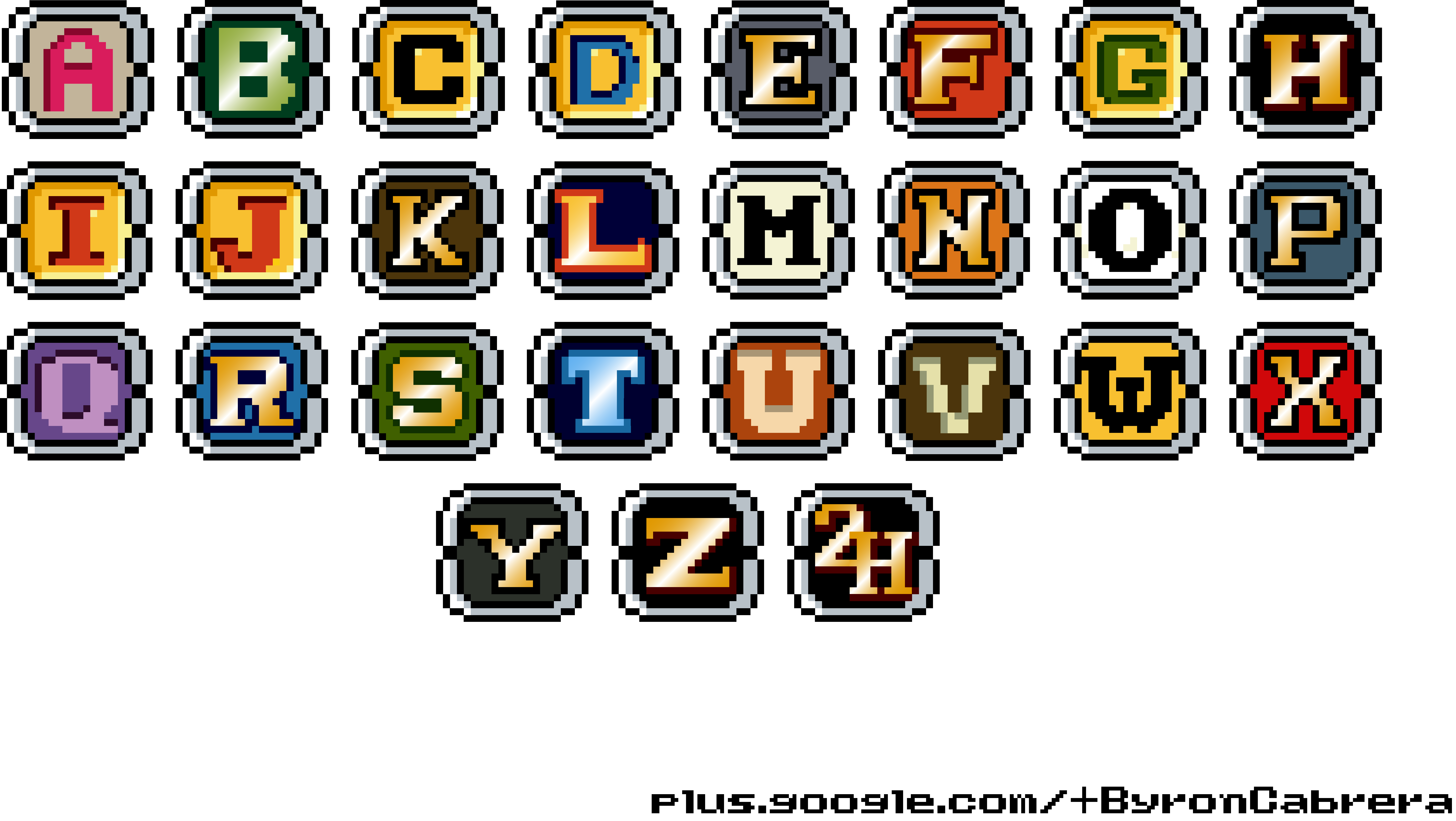 Metal Slug 8-bit Vector Alphabet