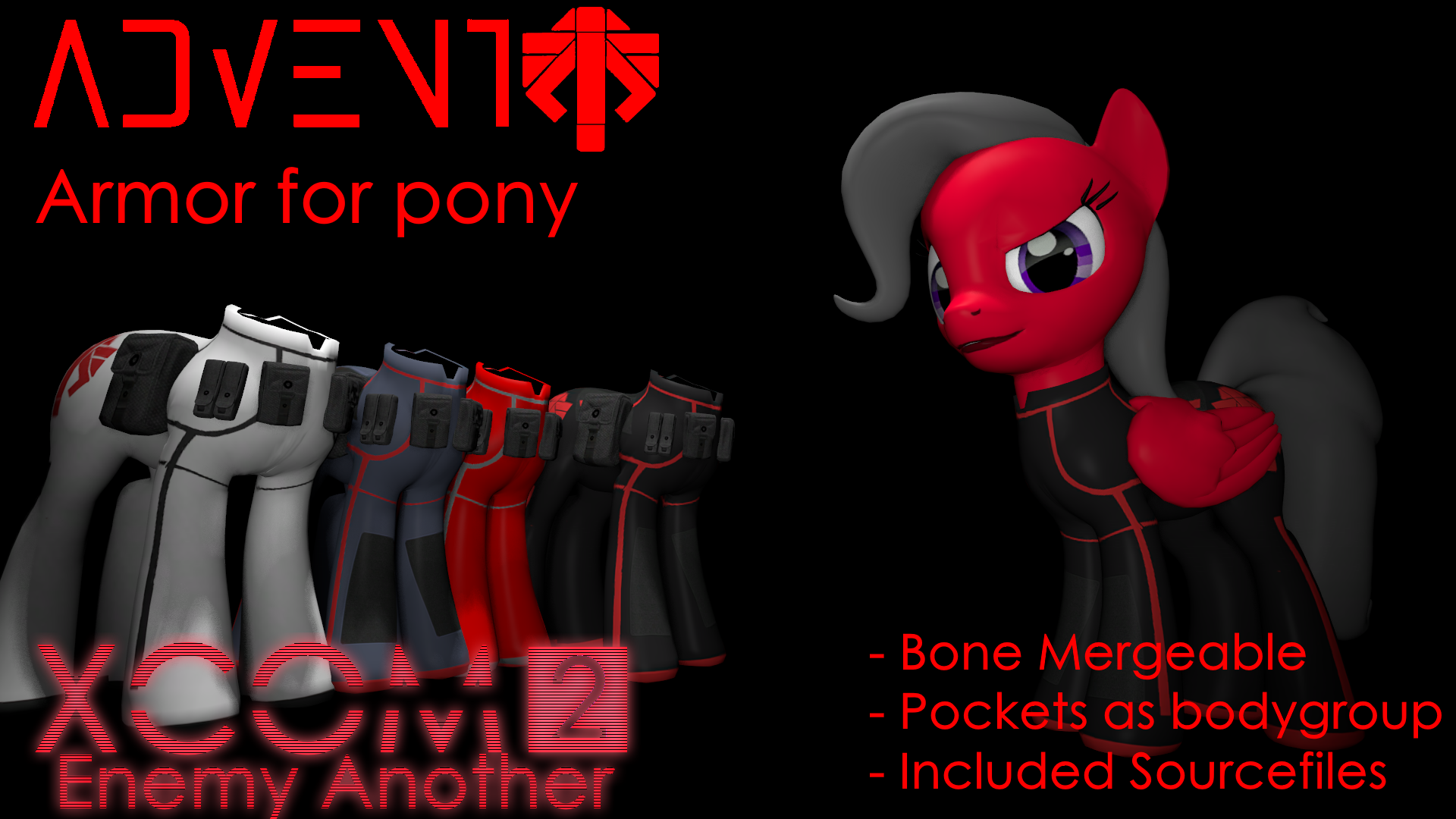 [DL SFM\GMOD] ADVENT Armor for pony (XCOM 2)