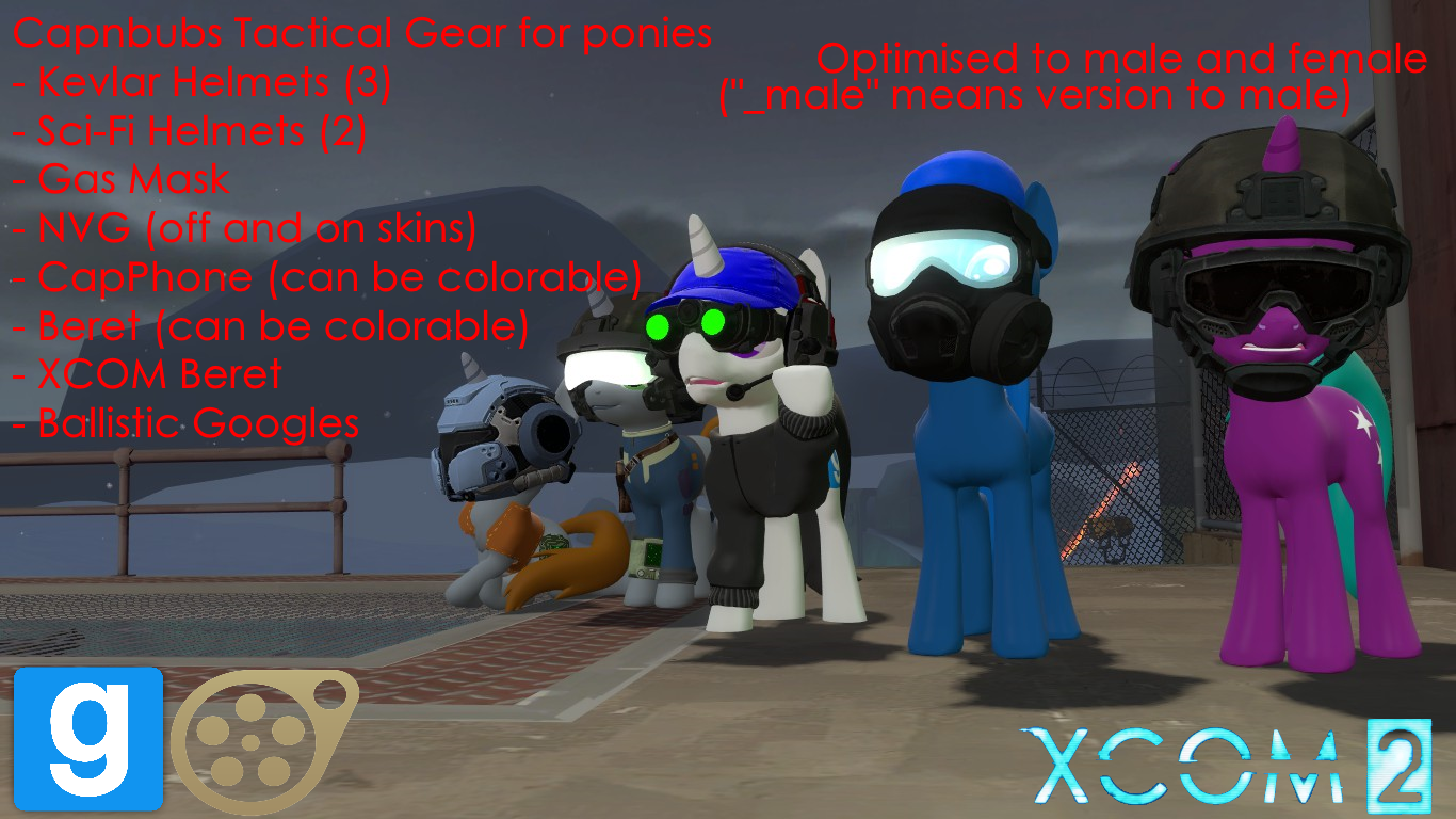 [DL SFM\GMOD] Capnbubs Tactical Gear for ponies