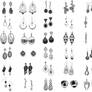 30 Pairs Earrings PS Brushes