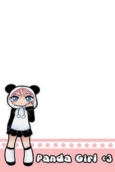 Panda Girl Stationary