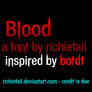 Blood on the Dance Floor font 2011