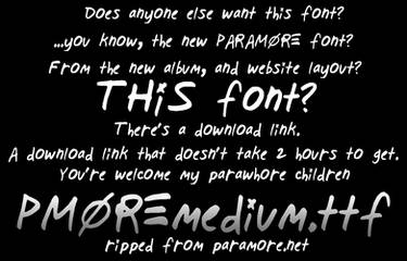 Paramore 2013 Self Titled album font.