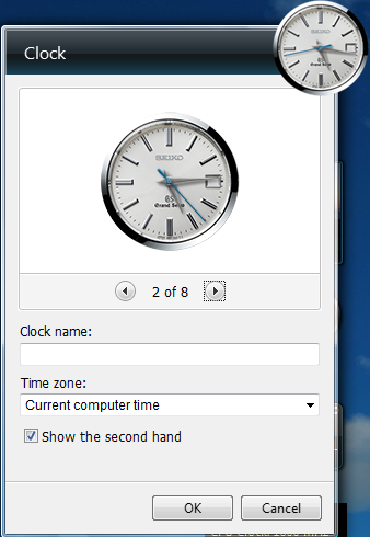 Grand Seiko (White) Clock Gadget Skin for Windows