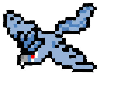 Articuno Pixel Art (Photoshop)