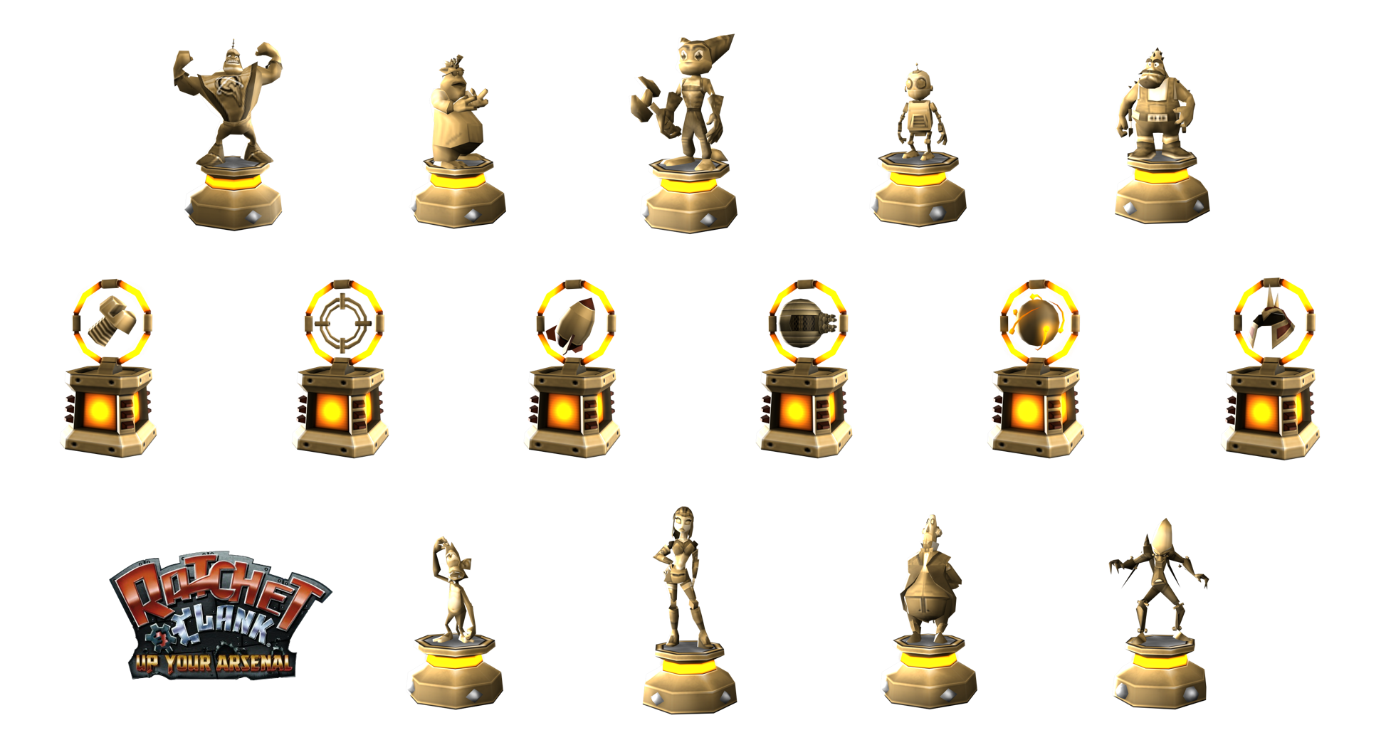 Ratchet and Clank 3 - Trophy Renders by PaperBandicoot on DeviantArt