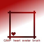 GIMP heart avatar brush