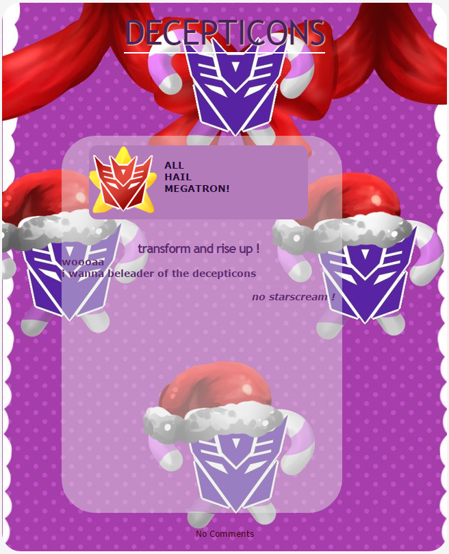 Decepticon Christmas Journal Skin CSS