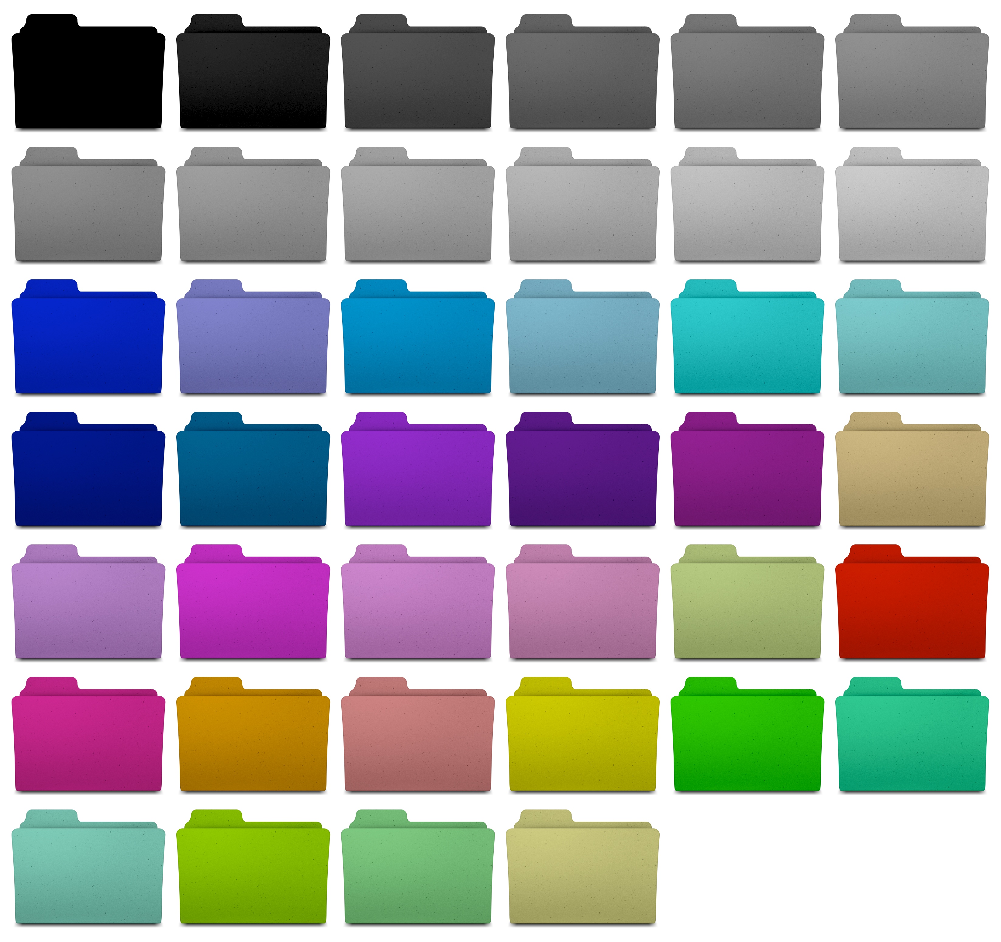 Colorful folder icons