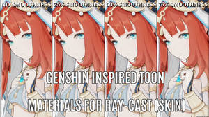 [MMD DL] Genshin toon materials for Raycast (skin)