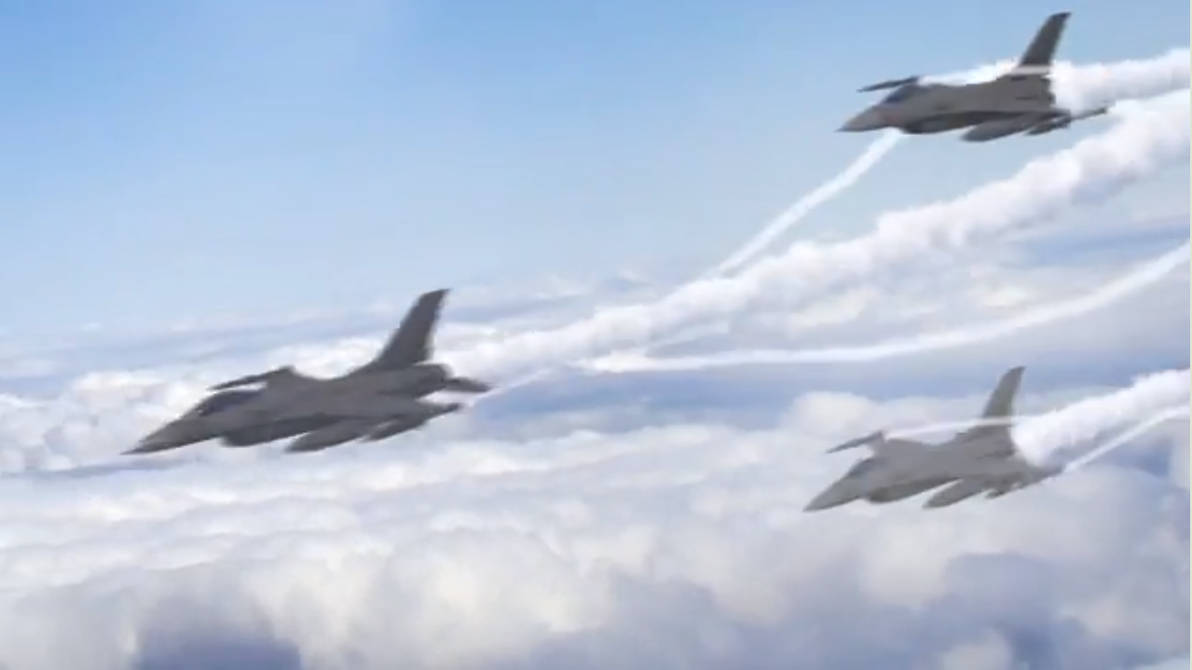 Three Jets Contrails. Animation by MimiMiaART Three Jets Contrails. Animation by MimiMiaART