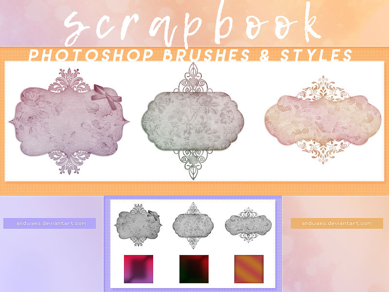 PHOTOSHOP BRUSHES + STYLES - scrapbook by andwaes on DeviantArt