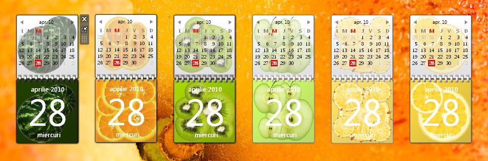 Fruity Calendar Gadgets