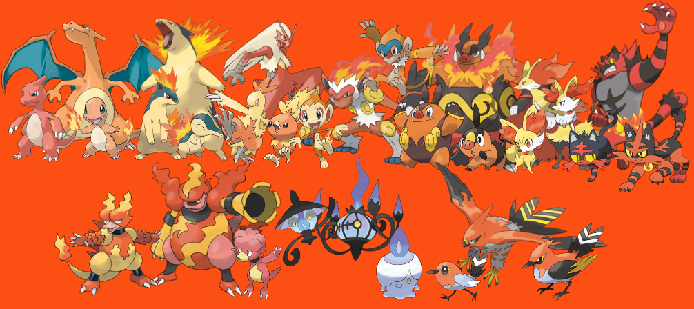 Pokemon 3 Stage Evolution Families Fire Types By Quintonshark8713 On Deviantart