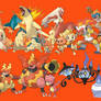 Pokemon: 3-Stage Evolution Families - Fire Types