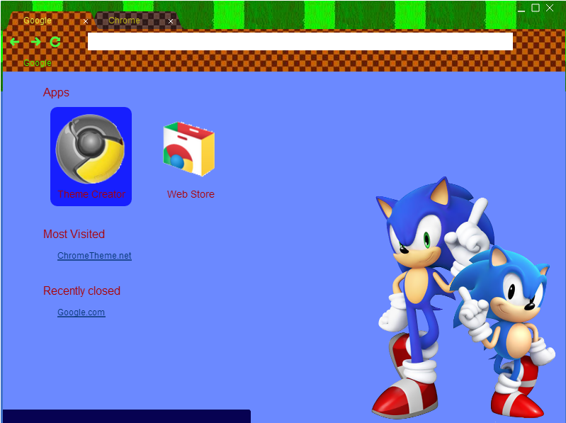 Darkspine Sonic Theme Chrome Theme - ThemeBeta