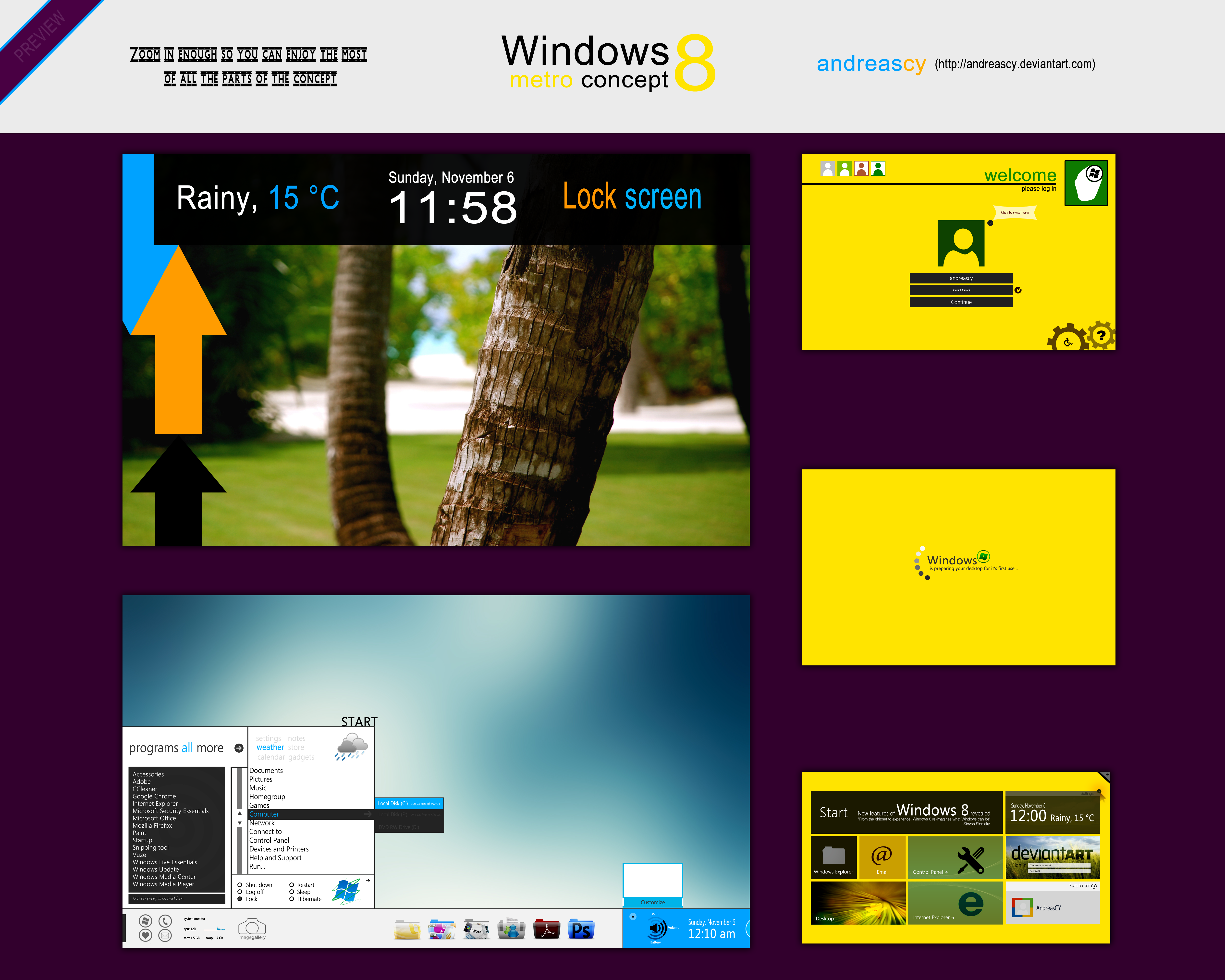 Windows 8 Metro concept