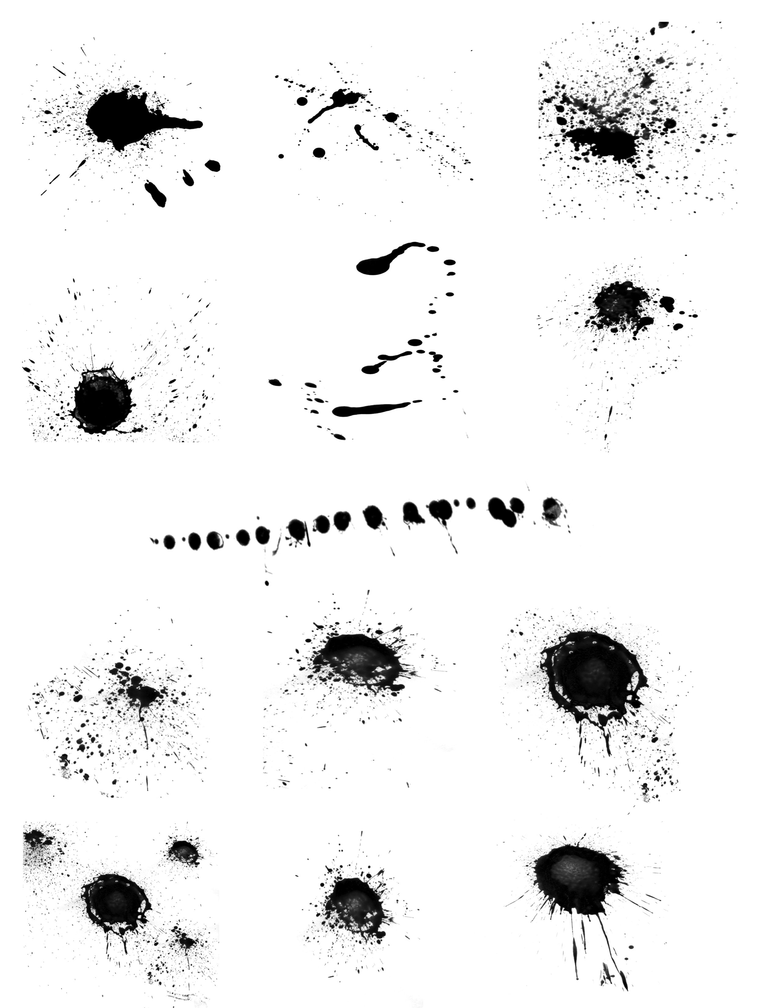 13 Splatter brushes by kanderson137