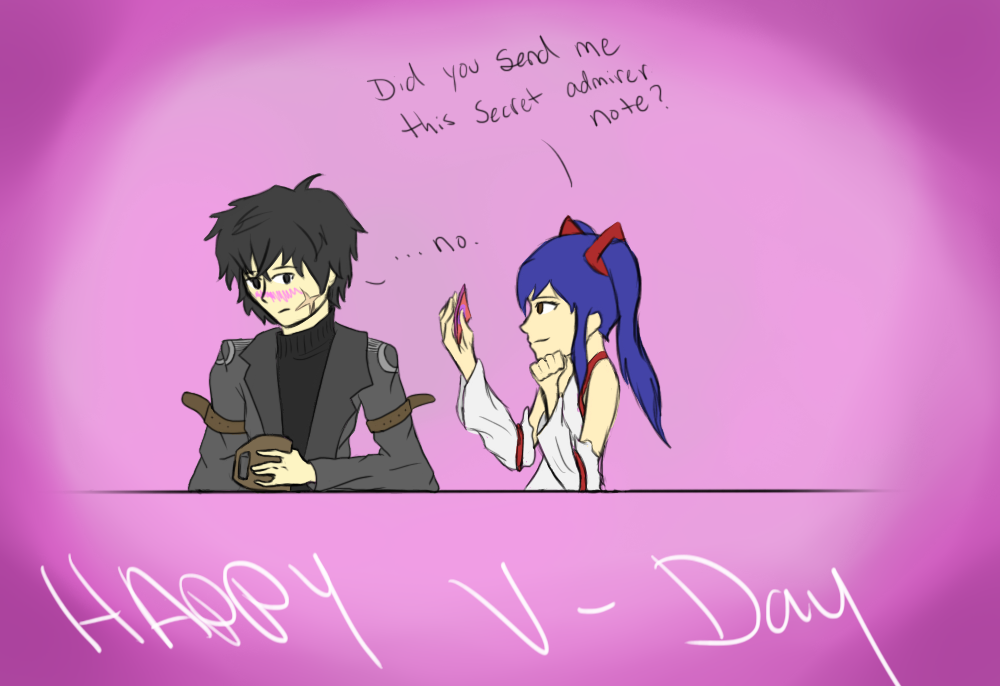 Hikaru and Wendy - V-day-color