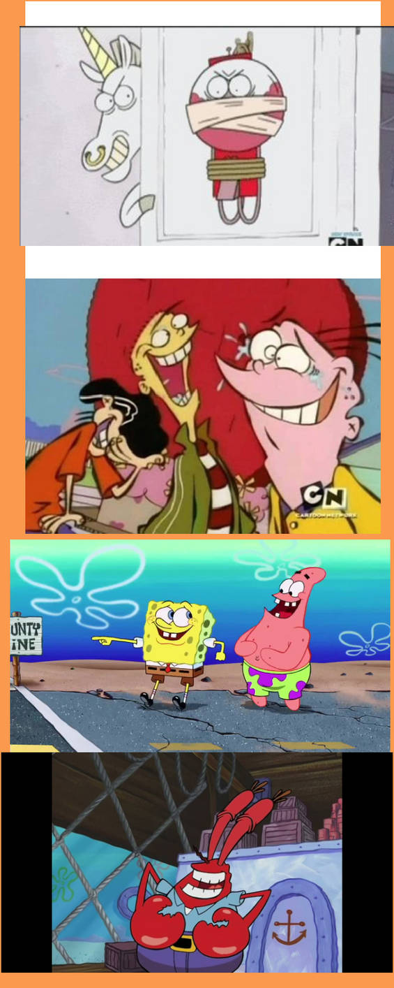 Eds Spongebob Patrick Krabs Laugh Benson tied up by mymeilarose917 on ...