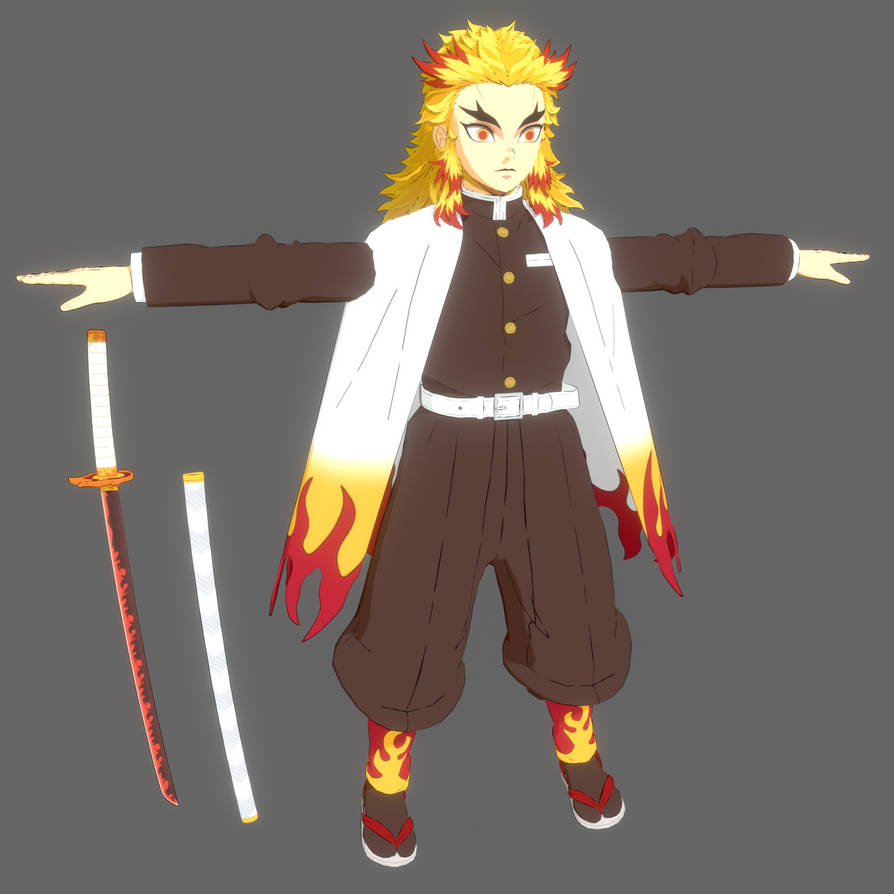 Demon Slayer Hkc Kyojuro Rengoku For Xps By O Dv O On Deviantart