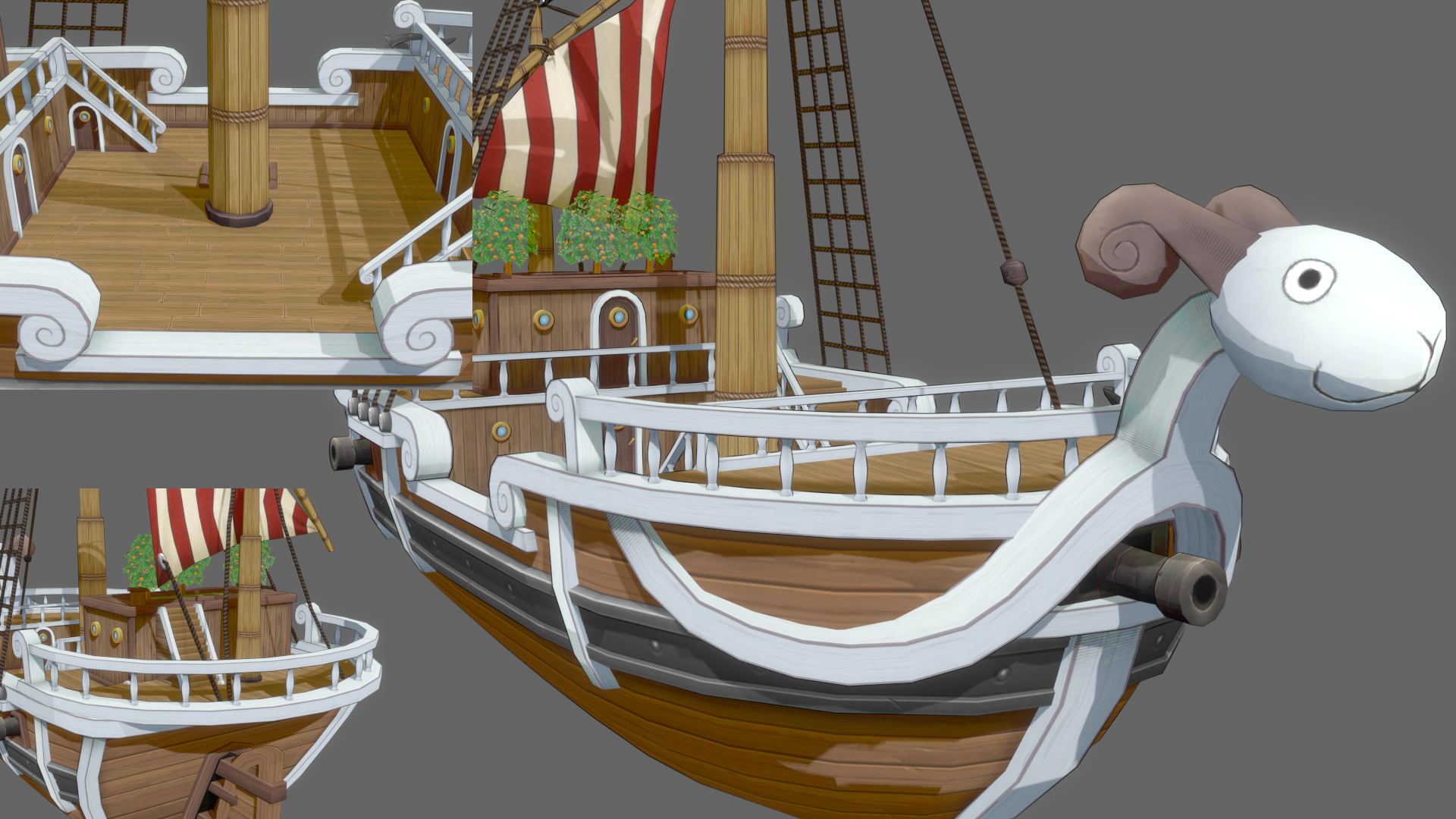 One Piece Going Merry Papercraft (2) by TheSefer on DeviantArt